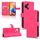 Custodia in pelle con chiusura magnetica per TCL 60R 5G (rosso rosa)