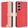 Custodia antifurto RFID in pelle per Tecno Camon 40 Pro 5G, colore abbinato (rosso)