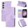Custodia in pelle con 3 slot per carte di credito e motivo a fiori di rosa per Samsung Galaxy S23 5G (viola) Custodia in pelle con 3 slot per carte di credito e motivo a fiori di rosa per Samsung Galaxy S23 5G (viola)