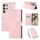 Custodia in pelle con 3 slot per carte di credito e motivo a fiori di rosa per Samsung Galaxy S24 Ultra 5G (rosa) Custodia in pelle con 3 slot per carte di credito e motivo a fiori di rosa per Samsung Galaxy S24 Ultra 5G (rosa)