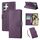 Custodia in pelle con 3 slot per carte di credito e motivo a fiori di rosa per Samsung Galaxy S24 Ultra 5G (viola scuro) Custodia in pelle con 3 slot per carte di credito e motivo a fiori di rosa per Samsung Galaxy S24 Ultra 5G (viola scuro)