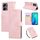 Custodia in pelle con 3 slot per carte di credito e motivo a rose in rilievo per vivo Y56 5G (rosa) Custodia in pelle con 3 slot per carte di credito e motivo a rose in rilievo per vivo Y56 5G (rosa)