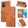 Custodia in pelle con 3 slot per carte di credito e motivo a rose in rilievo per vivo Y78 5G (marrone) Custodia in pelle con 3 slot per carte di credito e motivo a rose in rilievo per vivo Y78 5G (marrone)