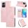 Custodia in pelle con 3 slot per carte di credito e motivo a rose in rilievo per vivo Y78 5G (rosa) Custodia in pelle con 3 slot per carte di credito e motivo a rose in rilievo per vivo Y78 5G (rosa)