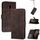 Custodia a libro in pelle con effetto pelle effetto cubo per Fujitsu Arrows F-52B (marrone) Custodia a libro in pelle con effetto pelle effetto cubo per Fujitsu Arrows F-52B (marrone)