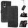 Custodia a libro in pelle con effetto pelle per Fujitsu Arrows We2 Cubic (nera) Custodia a libro in pelle con effetto pelle per Fujitsu Arrows We2 Cubic (nera)