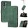Custodia a libro in pelle con effetto pelle cubica per Fujitsu Arrows We2 Plus (verde) Custodia a libro in pelle con effetto pelle cubica per Fujitsu Arrows We2 Plus (verde)