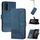 Custodia a libro in pelle con effetto pelle cubica per TCL 30 XE 5G (blu)