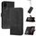 Custodia a libro in pelle con effetto pelle cubica per TCL 40 R 5G (nera)