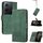 Custodia in pelle flip con effetto pelle cubica per TCL 503 (verde)