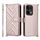 Custodia in pelle multifunzionale con 6 slot per schede per OPPO Reno13 5G, con cinturino da polso (rosa) Custodia in pelle multifunzionale con 6 slot per schede per OPPO Reno13 5G, con cinturino da polso (rosa)