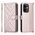 Custodia in pelle multifunzione con 6 slot per schede per OPPO Reno13 F 4G / 5G con cinturino da polso (rosa) Custodia in pelle multifunzione con 6 slot per schede per OPPO Reno13 F 4G / 5G con cinturino da polso (rosa)