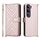 Custodia in pelle multifunzionale con 6 slot per schede per vivo V40 Lite 4G / 5G IDN / Y300 5G con cinturino da polso (rosa) Custodia in pelle multifunzionale con 6 slot per schede per vivo V40 Lite 4G / 5G IDN / Y300 5G con cinturino da polso (rosa)