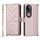 Custodia in pelle multifunzionale con 6 slot per schede per vivo V50 5G e cinturino da polso (rosa) Custodia in pelle multifunzionale con 6 slot per schede per vivo V50 5G e cinturino da polso (rosa)