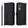 Custodia in pelle multifunzione con 6 slot per schede per Fujitsu Arrows We2 Plus F-51E e cinturino da polso (nera) Custodia in pelle multifunzione con 6 slot per schede per Fujitsu Arrows We2 Plus F-51E e cinturino da polso (nera)