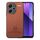 Custodia in similpelle con retro in tessuto twill per Redmi Note 13 Pro+ (marrone) Custodia in similpelle con retro in tessuto twill per Redmi Note 13 Pro+ (marrone)