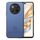 Custodia in similpelle con retro in tessuto twill per Honor X60 (blu)