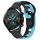 Per Huawei Watch GT2 42mm 20mm cinturino in silicone bicolore (nero + blu) Per Huawei Watch GT2 42mm 20mm cinturino in silicone bicolore (nero + blu)