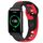 Per Honor Watch ES 20mm cinturino in silicone bicolore (nero + rosso)