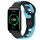 Per Honor Watch ES 20mm cinturino in silicone bicolore (nero + blu)