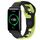 Per Honor Watch ES 20mm cinturino in silicone bicolore (nero + verde)