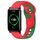 Per Honor Watch ES 20mm cinturino in silicone bicolore (rosso + verde)