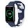 Per Honor Watch ES 20mm cinturino in silicone bicolore (blu + bianco)