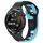 Per Huawei Watch GT Runner cinturino in silicone bicolore da 22 mm (nero + blu) Per Huawei Watch GT Runner cinturino in silicone bicolore da 22 mm (nero + blu)