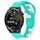 Per Huawei Watch GT Runner cinturino in silicone bicolore da 22 mm (ciano + bianco) Per Huawei Watch GT Runner cinturino in silicone bicolore da 22 mm (ciano + bianco)