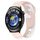 Per Huawei Watch 4 cinturino in silicone bicolore da 22 mm (rosa + bianco)