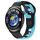 Per Huawei Watch 4 cinturino in silicone bicolore da 22 mm (nero + blu)
