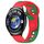 Per Huawei Watch 4 cinturino in silicone bicolore da 22 mm (rosso + verde)