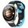 Per Huawei Watch 4 Pro cinturino in silicone bicolore da 22 mm (nero + blu)