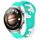 Per Huawei Watch 4 Pro cinturino in silicone bicolore da 22 mm (ciano + bianco)