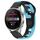 Per Huawei Watch 3 Pro cinturino in silicone bicolore da 22 mm (nero + blu)