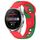 Per Huawei Watch 3 Pro cinturino in silicone bicolore da 22 mm (rosso + verde)