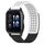 Per cinturino in silicone traspirante con punti 3D Garmin Forerunner Sq2 Music, fori da 20 mm (bianco + nero) Per cinturino in silicone traspirante con punti 3D Garmin Forerunner Sq2 Music, fori da 20 mm (bianco + nero)