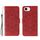 Custodia in pelle con stampa mandala solare per iPhone 16e (rossa)