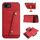 Custodia per iPhone 16e con doppia fibbia e slot per carte, in PU + TPU (rosso) Custodia per iPhone 16e con doppia fibbia e slot per carte, in PU + TPU (rosso)