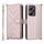 Custodia in pelle multifunzionale con 6 slot per schede per Blackview Oscal Tiger 13 e cinturino da polso (rosa) Custodia in pelle multifunzionale con 6 slot per schede per Blackview Oscal Tiger 13 e cinturino da polso (rosa)