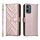 Custodia in pelle multifunzione con 6 slot per schede per Motorola Moto G05 4G / E15 4G con cinturino da polso (rosa) Custodia in pelle multifunzione con 6 slot per schede per Motorola Moto G05 4G / E15 4G con cinturino da polso (rosa)