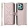 Custodia in pelle multifunzione con 6 slot per schede per Honor 400 Lite 5G e cinturino da polso (rosa) Custodia in pelle multifunzione con 6 slot per schede per Honor 400 Lite 5G e cinturino da polso (rosa)