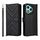 Custodia in pelle multifunzione con 6 slot per schede per Honor 400 Lite 5G e cinturino da polso (nera) Custodia in pelle multifunzione con 6 slot per schede per Honor 400 Lite 5G e cinturino da polso (nera)