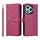 Custodia in pelle multifunzione con 6 slot per schede per Honor 400 Lite 5G e cinturino da polso (rosso rosa) Custodia in pelle multifunzione con 6 slot per schede per Honor 400 Lite 5G e cinturino da polso (rosso rosa)