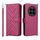 Custodia in pelle multifunzione con 6 slot per schede per Honor Magic7 5G e cinturino da polso (rosso rosa) Custodia in pelle multifunzione con 6 slot per schede per Honor Magic7 5G e cinturino da polso (rosso rosa)
