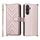 Custodia in pelle multifunzione con 6 slot per schede per Samsung Galaxy M16 5G / F16 5G e cinturino da polso (rosa) Custodia in pelle multifunzione con 6 slot per schede per Samsung Galaxy M16 5G / F16 5G e cinturino da polso (rosa)
