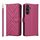 Custodia in pelle multifunzione con 6 slot per schede per Samsung Galaxy M16 5G / F16 5G e cinturino da polso (rosso rosa) Custodia in pelle multifunzione con 6 slot per schede per Samsung Galaxy M16 5G / F16 5G e cinturino da polso (rosso rosa)