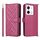 Custodia in pelle multifunzione con 6 slot per schede per Xiaomi Poco M7 Pro 5G e cinturino da polso (rosso rosa) Custodia in pelle multifunzione con 6 slot per schede per Xiaomi Poco M7 Pro 5G e cinturino da polso (rosso rosa)