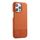 Custodia per iPhone 15 Pro in PU ibrida con rivestimento in tessuto con cuciture MagSafe e magnete per PC (marrone) Custodia per iPhone 15 Pro in PU ibrida con rivestimento in tessuto con cuciture MagSafe e magnete per PC (marrone)