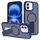 Custodia per iPhone 16 Plus con supporto invisibile e MagSafe (blu)